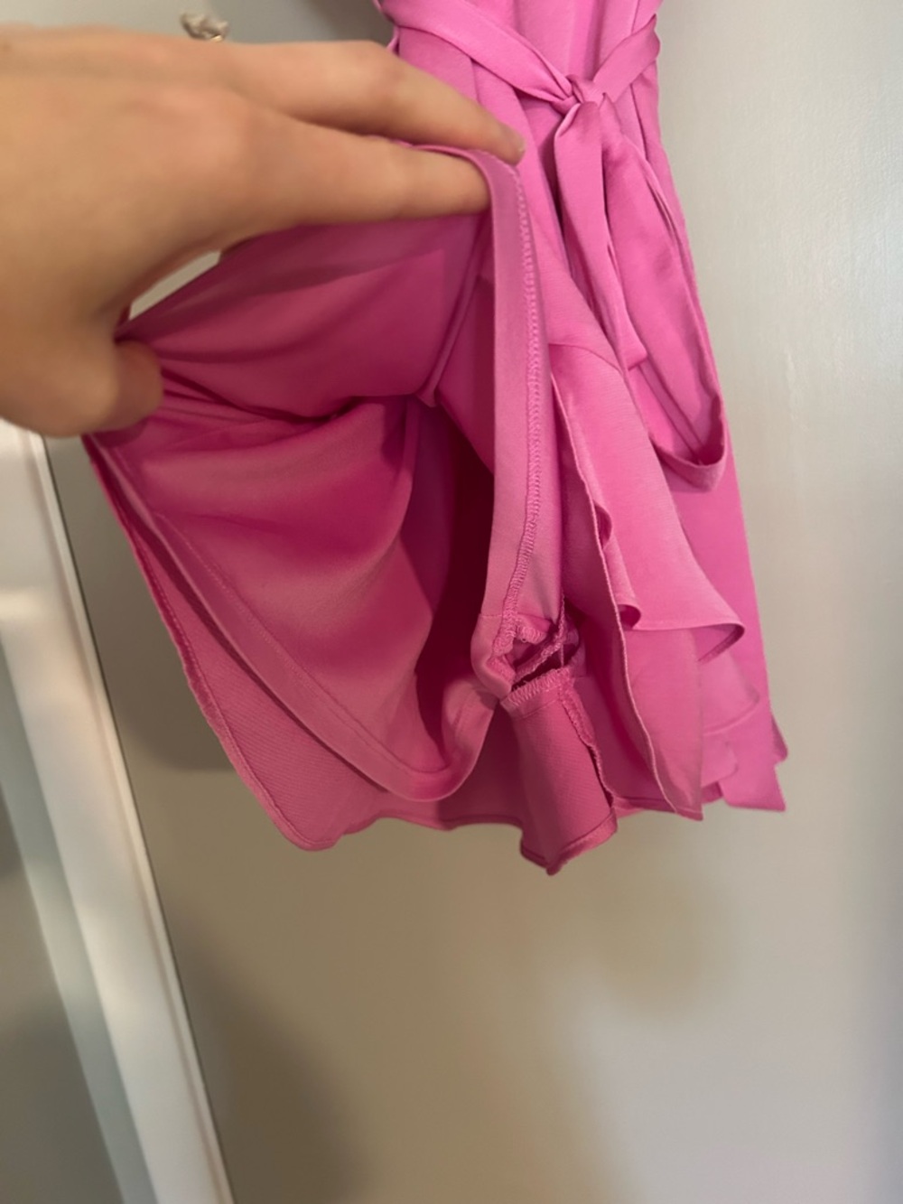 Express Hot Pink Ruffle Romper - Picture 3 of 6